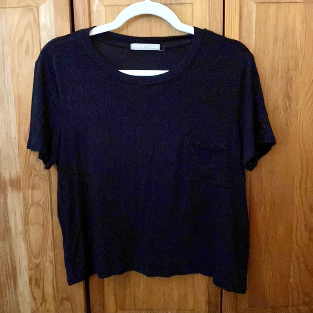 5/$25 🎆 EUC Tresics Black Cropped Pocket Tee, Size Small